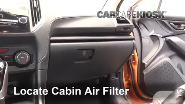 2018 Subaru Crosstrek Premium 2.0L 4 Cyl. Filtre à air (intérieur) Changement